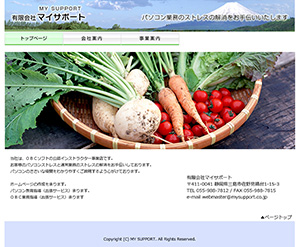 ホームページ サンプル 富士山